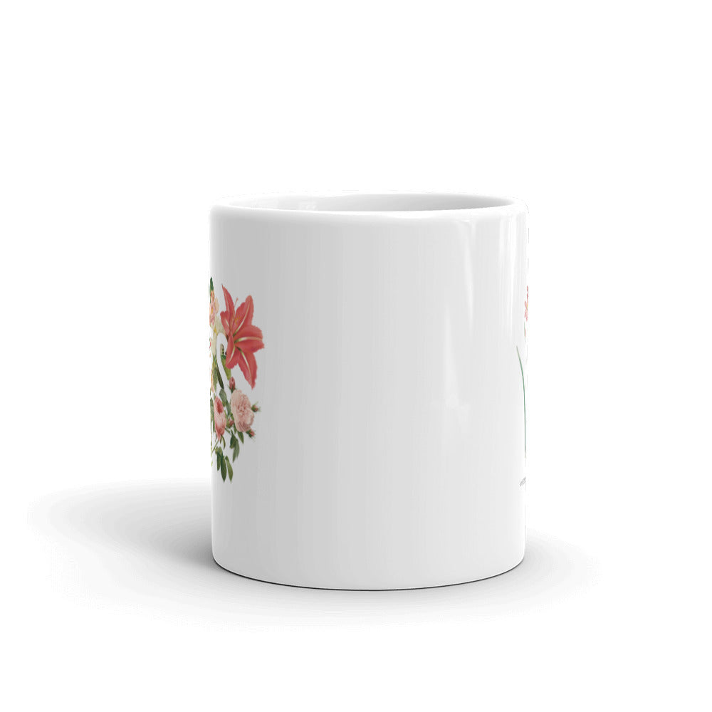 YES Floral Mug