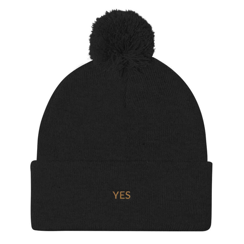 YES Pom Pom Beanie