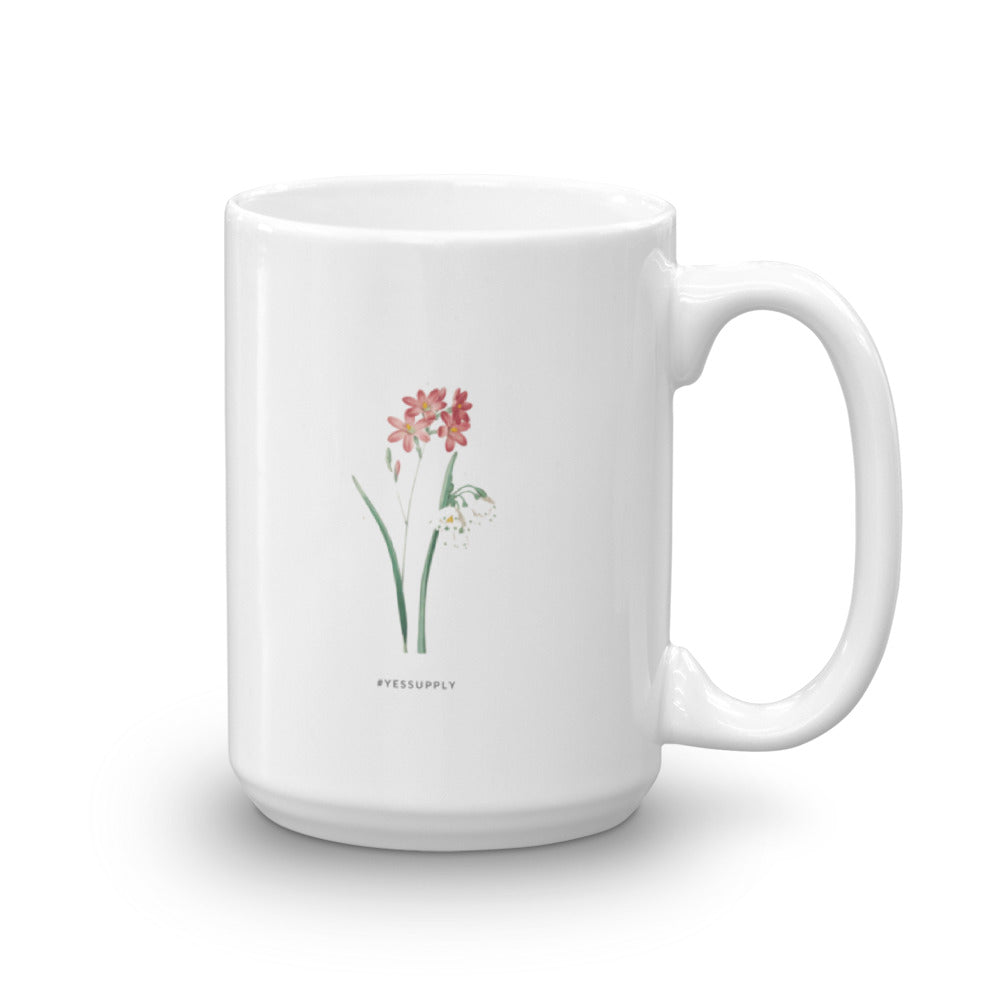 YES Floral Mug