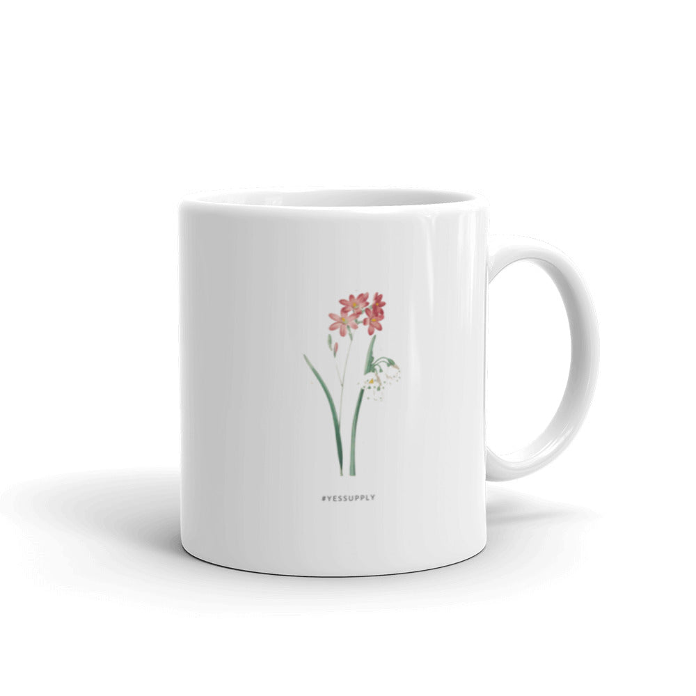 YES Floral Mug