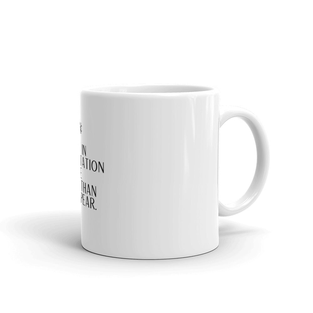 CAUTION: Objects In Manifestation Mug
